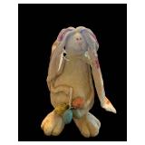 12-Inch Plush and Plastic Easter Bunny Rabbit with Colorful Eggs