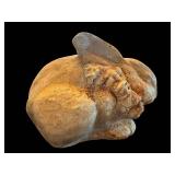 Plaster Rabbit Sculpture - 6 inches tall by 8 1/2 inches