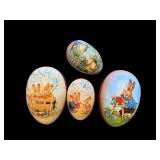 Paper Easter Eggs - Rabbit Scene Set (Lot of 4)
