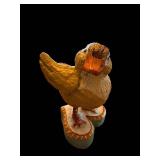 House of Hattem Vintage Wooden Duck & Carved Animal Figurines - Pair