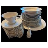 Fine Art China Dinnerware Set - Cups, Saucers, Plates, Creamer & Pitcher