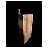 Painted Corner Cabinet - Distressed Blue Finish, 24 x 13 in