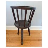 Vintage Round Wood Plant Stand