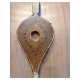 Leaf-Shaped Bellow with Brass Handle and Sunburst Back Bellow