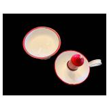 Enamelware Candle Holder - Bowl & Wall Hook