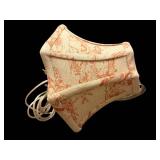 Vintage Pink Toile Lampshade - Fabric Shade with Brass Hardware