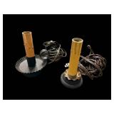 Vintage Lamp Socket Assemblies (Lot of 2) - 4.75 in Tall