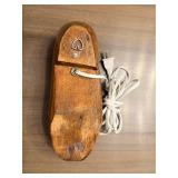 Wooden Shoe Last Lamp - Vintage Plug-in Cord