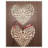 Heart-Shaped Wood Wall Hangers