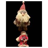Santa Claus Plush Figures - 23in Large & 10in Small Set of 2