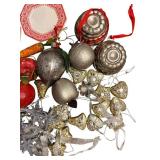 Christmas Ornament Collection - Silver, Pink, Red, Carrot & Heart Ornaments
