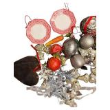 Christmas Ornament Collection - Silver, Pink, Red, Carrot & Heart Ornaments