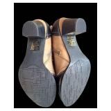 Boots - Size 38 EU Ankle Boots with Lace-Up Front, Side ZIP, Tan & Black Leather