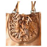 Lucky Penny Leather Fringe Hobo Bag - Tan Brown Leather Handbag
