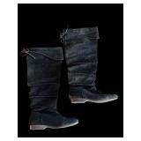 Enzo Angiolini Knee-High Boots - Size 7M - Black Suede - 1 Pair