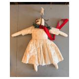Handmade Rag Doll with Embroidered Tree Motif - 1995