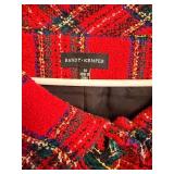 Randy Kemper Red Plaid Fringe Jacket - Women