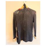 Lydia Hirscher 100% Wool Floral Patchwork Cardigan - Size S