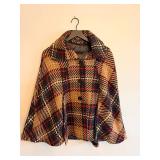 Cejon Plaid Wool-Blend Coat - S/M, 90% Polyester 10% Wool, Dry Clean Only