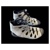 Glitter Strappy Gladiator Sandals - Open-Toe Cut-Out Design - EU Size 38