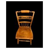 Antique Floral Back Dining Chairs - Set of 4, Solid Wood