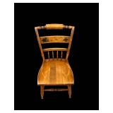 Antique Floral Back Dining Chairs - Set of 4, Solid Wood