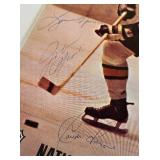 Lou Nanne, Claude Larose, John Miszuk Signed NHL Official Magazine With JSA COA - Vintage Hockey