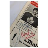 Bob Dailey, Bruce Boudreau, Paulin Bordeleau, Kevin Devinne, Brad Winston, John Hughes Signed Toronto Marlboros Vintage 1973 Hockey Program With JSA COA