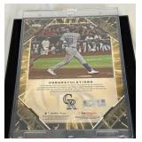 Kris Bryant /50 Signed With MLB and Fanatics COAs 2025 Under Wraps Emanate MLB Collection Numbered 33/50