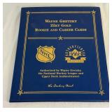Wayne Gretzky 22kt Gold Rookie and Career Cards Hockey Book Upper Deck by Danbury Mint