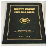 Brett Favre 22kt Gold Football Card Book by Danbury Mint