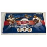 2005 Minnesota Twins Medallion Collection Book With 3 Medallions