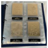 22kt Gold Football Cards Binder NFL by Danbury Mint - not complete