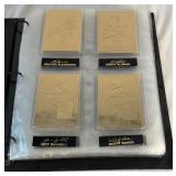 22kt Gold Baseball Cards Binder Set MLB by Danbury Mint - appears complete