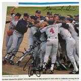 Dan Gladden, Gene Larkin, Tim Laudner Signed 1987 AL Champions Minnesota Twins Poster