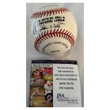 Maury Wills Autographed Baseball Rawlings ONLB White Ball With JSA COA