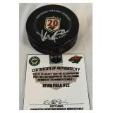 Kevin Fiala Autographed Minnesota Wild Hockey Puck With COA