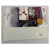 Stan Coveleski Autographed Index Card with JSA COA