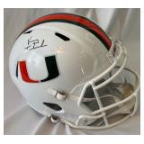 Vinny Testeverde Signed Full Size Miami Hurricanes Football Helmet with Schwartz COA