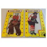 (2) 1976 Hockey Heroes Pin-Up/Syand-Up Sportrophy - Bernie Parent and Bobby Clarke - Vintage
