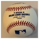 Jeff Francour Signed Baseball Rawlings OMLB Selig Ball - Just Minors COA