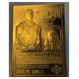 Michael Jordan 23kt Gold Card Diamond Stars 1995 Upper Deck Limited Edition Basketball Card