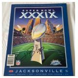 Deion Branch Signed Super Bowl XXXIX Official Program w/ JSA COA  - Super Bowl MVP New England Patriots Football