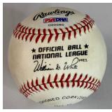 Ernie Banks Signed Baseball With PSADNA COA Rawlings ONLB White Ball With Case