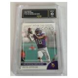 Justin Jefferson Graded 10 Gem Mint 2003 Prestighe #7 For the Record Xtra Points Minnesota Vikings Football Card