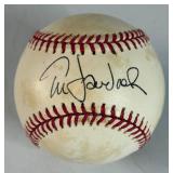Tim Laudner Signed Baseball Rawlings OALB Brown Ball Minnesots Twins