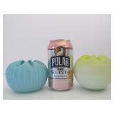 2 Vintage Fenton Burmese Glass Bowls 2 Vintage Fenton Burmese Glass Bowls