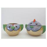 Mid Century Lusterware Anthropomorphic Bird Creamer & Sugar Bowl Mid Century Lusterware Anthropomorphic Bird Creamer & Sugar Bowl