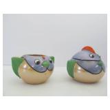 Mid Century Lusterware Anthropomorphic Bird Creamer & Sugar Bowl Mid Century Lusterware Anthropomorphic Bird Creamer & Sugar Bowl