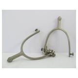 Antique US Marked 1911 Spurs - Signed A.B. Antique US Marked 1911 Spurs - Signed A.B.